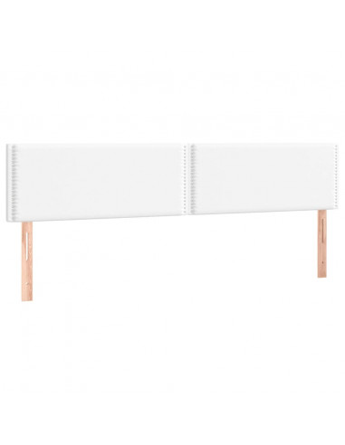 Testiere 2 pz Biancho 100x5x78/88 cm in Similpelle