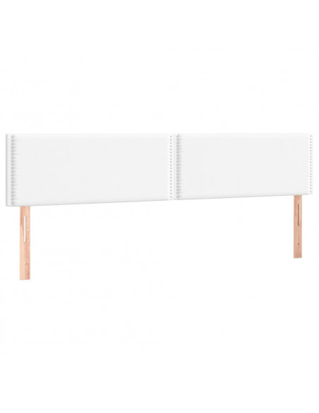 Testiere 2 pz Biancho 100x5x78/88 cm in Similpelle