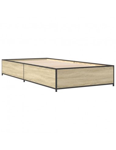 Giroletto Rovere Sonoma 75x190cm in Legno Multistrato e Metallo