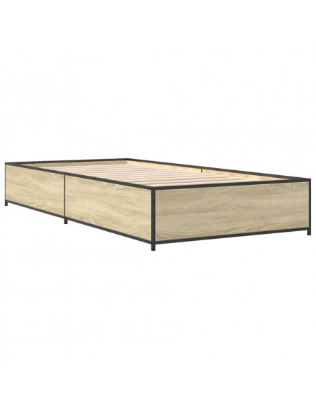 Giroletto Rovere Sonoma 75x190cm in Legno Multistrato e Metallo