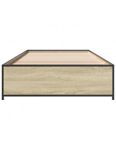 Giroletto Rovere Sonoma 75x190cm in Legno Multistrato e Metallo