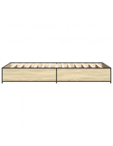 Giroletto Rovere Sonoma 75x190cm in Legno Multistrato e Metallo