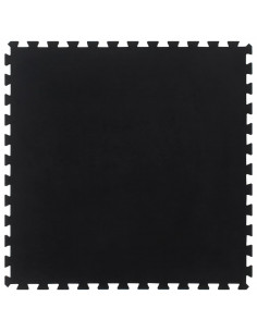 Piastrella per Pavimenti in Gomma Nera 12 mm 100x100 cm 2