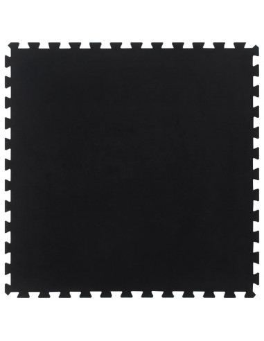Piastrella per Pavimenti in Gomma Nera 12 mm 100x100 cm