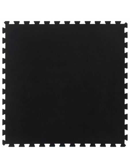 Piastrella per Pavimenti in Gomma Nera 12 mm 100x100 cm