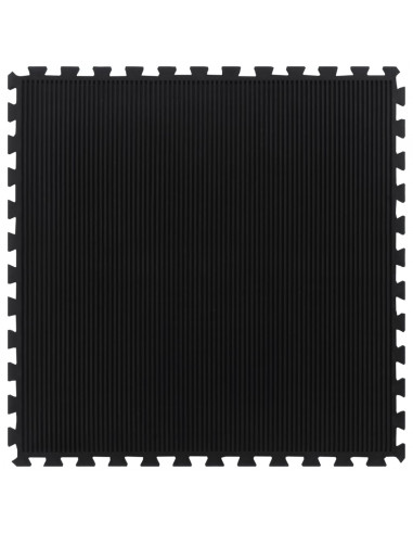 Piastrella per Pavimenti in Gomma Nera 12 mm 100x100 cm
