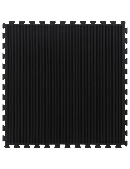 Piastrella per Pavimenti in Gomma Nera 12 mm 100x100 cm
