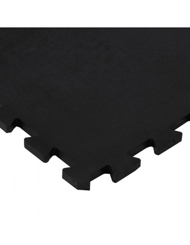Piastrella per Pavimenti in Gomma Nera 12 mm 100x100 cm