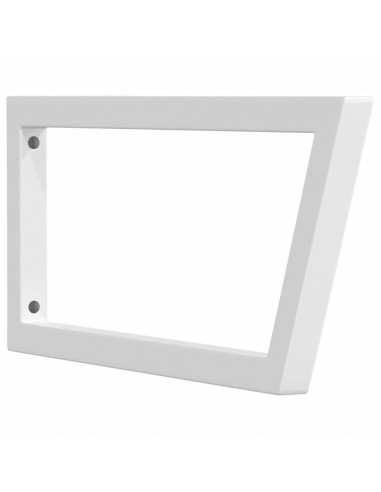 Reggimensole per Lavabo 2 pz Bianche Trapezio in Acciaio