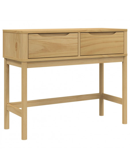 Tavolo Consolle FLORO 89,5x36,5x73 cm Marrone Cera Legno Pino