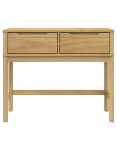 Tavolo Consolle FLORO 89,5x36,5x73 cm Marrone Cera Legno Pino