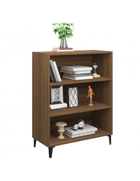 Credenza Rovere Marrone 69,5x32,5x90 cm in Legno Multistrato