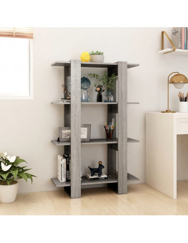 Libreria/Divisorio Grigio Sonoma 80x30x123,5 cm
