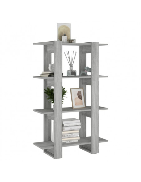 Libreria/Divisorio Grigio Sonoma 80x30x123,5 cm