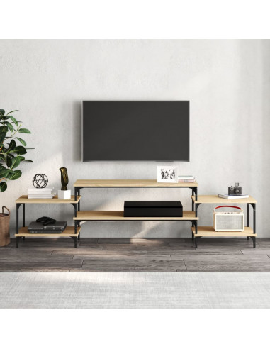 Mobile Porta TV Rovere Sonoma 197x35x52 cm in Legno Multistrato