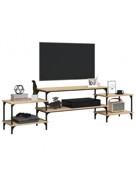 Mobile Porta TV Rovere Sonoma 197x35x52 cm in Legno Multistrato