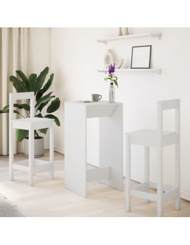 Tavolo da Bar Bianco 51x50x103,5 cm in Truciolato