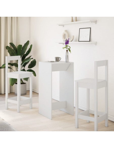 Tavolo da Bar Bianco 51x50x103,5 cm in Truciolato