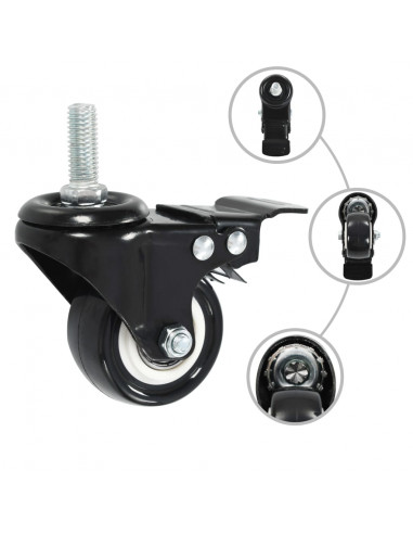 Ruote Girevoli con Freni 12 pz 50 mm