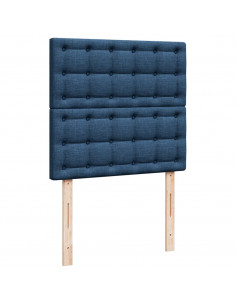 Giroletto a Molle con Materasso Blu 90x190 cm in Tessuto 2