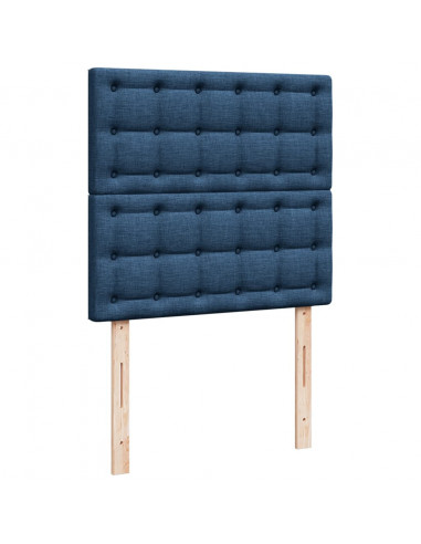 Giroletto a Molle con Materasso Blu 90x190 cm in Tessuto