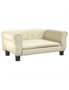 Lettino per Cani Crema 70x45x30 cm in Similpelle 2