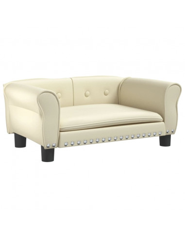 Lettino per Cani Crema 70x45x30 cm in Similpelle