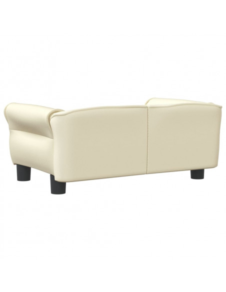 Lettino per Cani Crema 70x45x30 cm in Similpelle