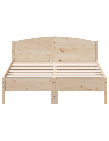 Giroletto con Testiera 160x200 cm in Legno Massello di Pino