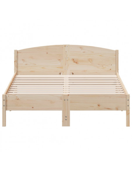 Giroletto con Testiera 160x200 cm in Legno Massello di Pino