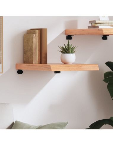 Ripiano Muro Marrone 40x60x(2-6) cm Massello Rovere Trattato