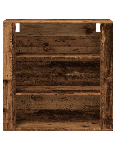 Mobile a Parete Legno Antico 80x33x80 cm in Legno Multistrato