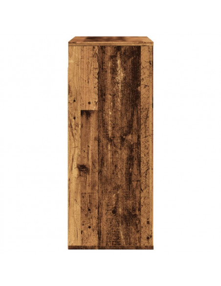 Mobile a Parete Legno Antico 80x33x80 cm in Legno Multistrato