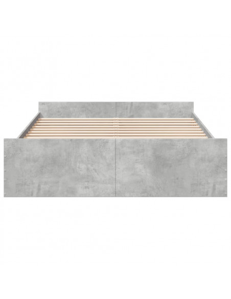 Giroletto Cassetti Grigio Cemento 140x200 cm Legno Multistrato