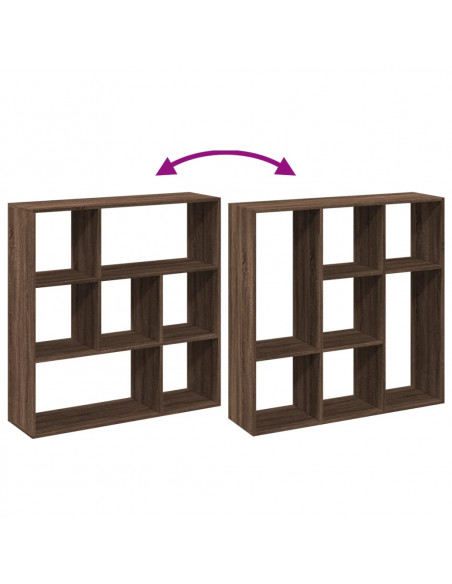 Libreria Divisorio Rovere Marrone 102x29x103,5 cm in Truciolato