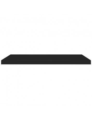 Scaffale a Parete Nero 90x23,5x3,8 cm in MDF