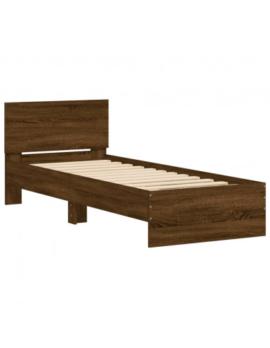 Giroletto Testiera Rovere Marrone 90x200 cm Legno Multistrato