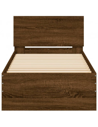 Giroletto Testiera Rovere Marrone 90x200 cm Legno Multistrato