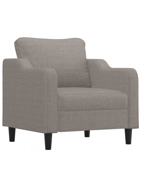 Set di Divani 4 pz con Cuscini Tortora in Tessuto