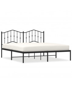 Giroletto con Testiera in Metallo Nero 183x213 cm 2