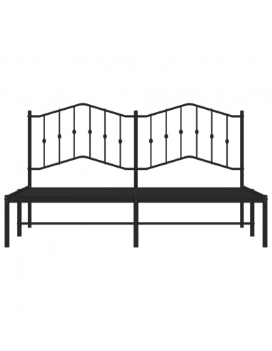 Giroletto con Testiera in Metallo Nero 183x213 cm