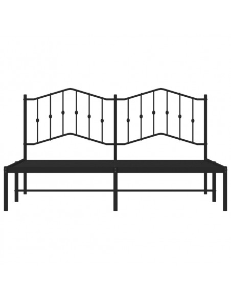 Giroletto con Testiera in Metallo Nero 183x213 cm