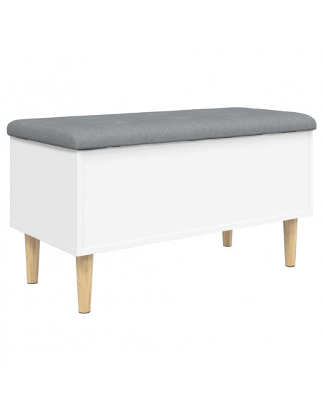 Panca Portaoggetti Bianca 82x42x46 cm in Legno Multistrato