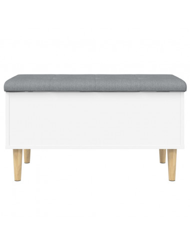 Panca Portaoggetti Bianca 82x42x46 cm in Legno Multistrato