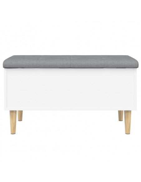 Panca Portaoggetti Bianca 82x42x46 cm in Legno Multistrato
