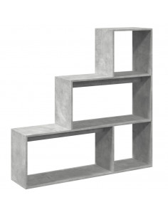 Libreria Divisorio 3Piani Grigio Cemento 123x29x123 Truciolato 2