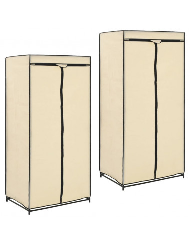 Armadio 2 pz Crema 75x50x160 cm