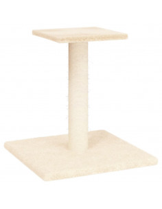 Palo Tiragraffi per Gatti con Piattaforma Crema 38 cm 2