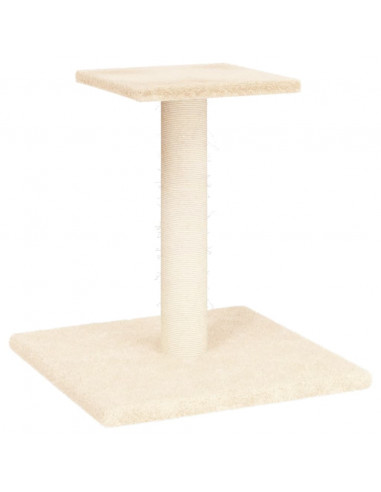 Palo Tiragraffi per Gatti con Piattaforma Crema 38 cm
