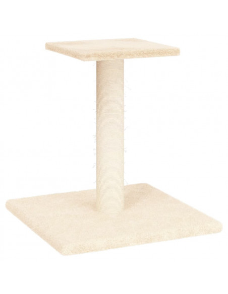 Palo Tiragraffi per Gatti con Piattaforma Crema 38 cm